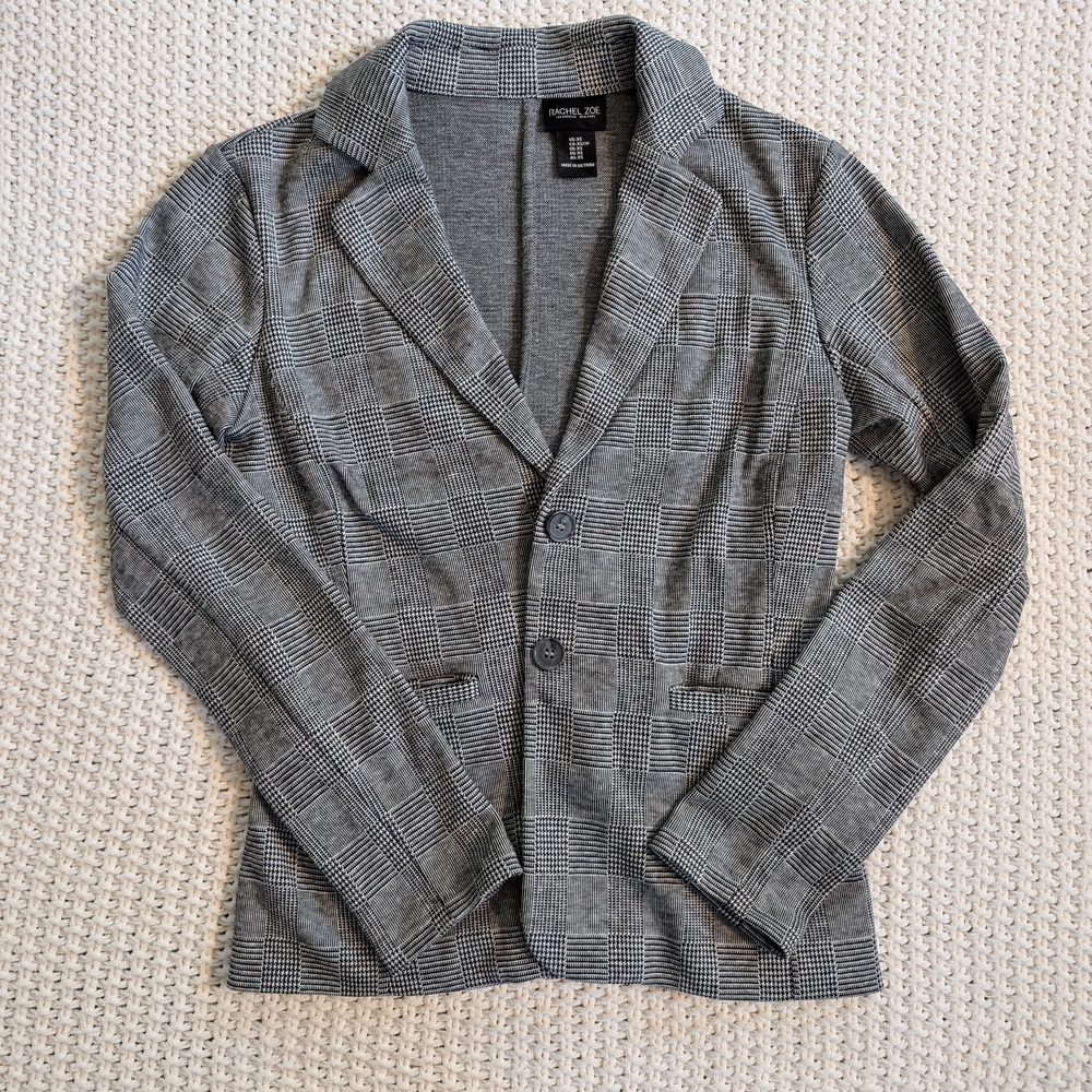 Rachel Zoe Gray Plaid Blazer